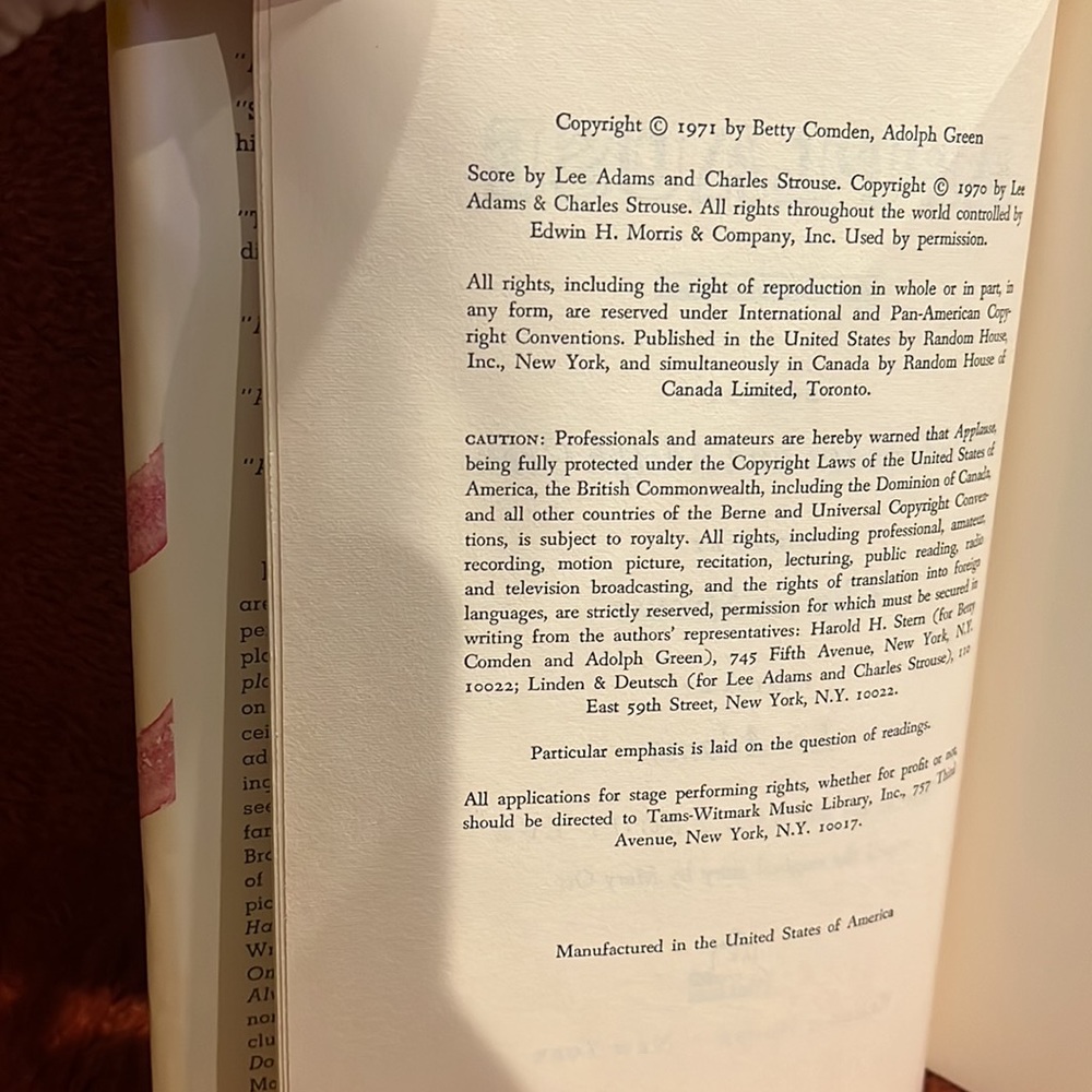 Applause ( copyright 1971 ) - Picture 7 of 11